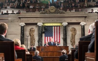 US president Donald Trump delivering the 2018 State of the Union address during his first term. Image: Flickr/ Trump White House Archived