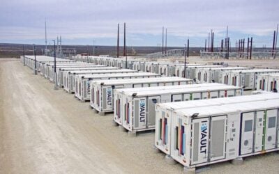 Energy Vault B-Vault BESS units at a project in Texas for developer Jupiter Power. Image: Energy Vault